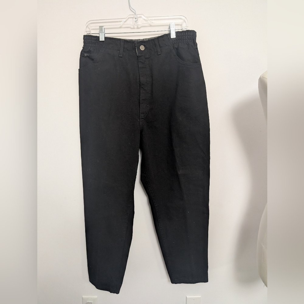 Vintage NWOT Lee Black Baggy Denim Jeans - Picture 2 of 8
